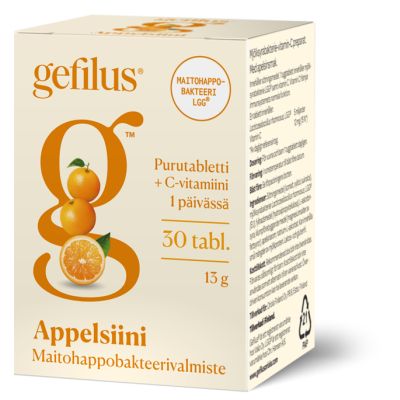 Gefilus Appelsiinipurutabletti 30 kpl