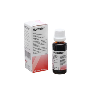 MALTOFER tipat, liuos 2,5 mg/tippa 50 mg/ml, 30 ml (600 tippaa) 30 ml