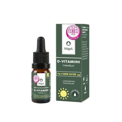 Nogel D3-vitamiini tyrniöljy 1200 IU/tippa 10 ml