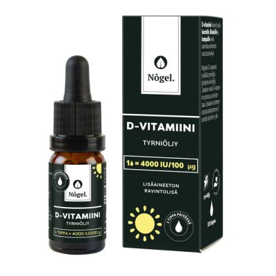 Nogel D3-vitamiini tyrniöljy 4000 IU/tippa 10 ml