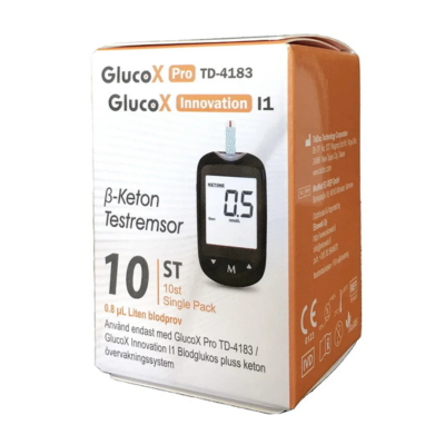 GlucoX Pro ketoainetestiliuska 10 kpl