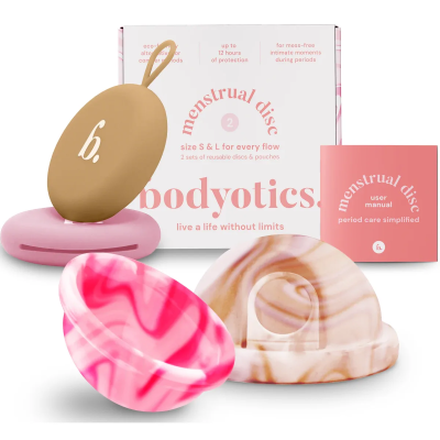 Bodyotics Reusable Menstrual Disc Set - Beige/Pink 2 kpl