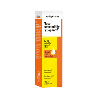 Naso seesamiöljy ratiopharm spray 10 ml