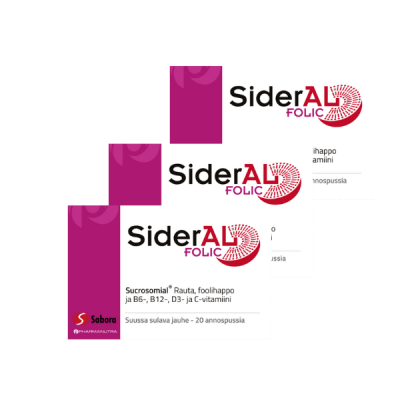 SiderAl Folic 30mg Kampanjapakkaus 3x20pss