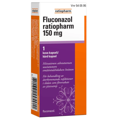 FLUCONAZOL RATIOPHARM kapseli, kova 150 mg 1 fol