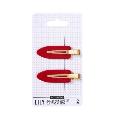 SisterYoung LILY RED hiusklipsit 2 kpl