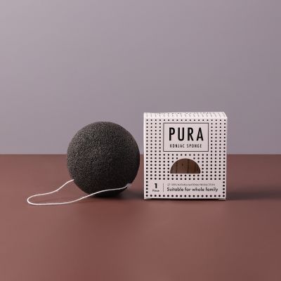 SisterYoung PURA KONJAC BLACK puhdistussieni 1 kpl