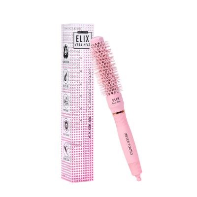 SisterYoung ELIX CERA HEAT PINK keraaminen pyöreä hiusharja 25 mm 1 kpl