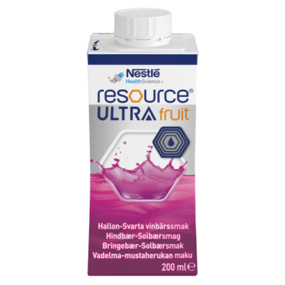 Resource Ultra Fruit Vadelma-Mustaherukka 4x200 ml