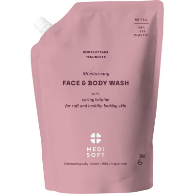 Medisoft Moisturising Face & Body Wash re-fill 550 ml