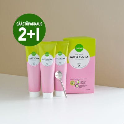 Nutrolin Gut & Flora -omegatahna 3x200 g