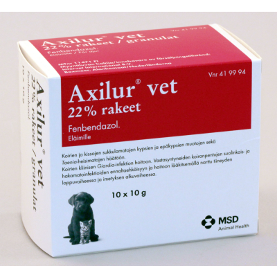 Axilur vet rakeet 22 % 10 x 10 g