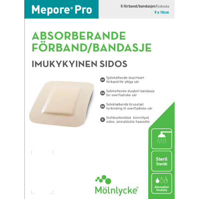 Mepore Pro 9x10cm haavasidos suihkunkestävä 5 kpl