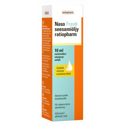 Naso Fresh seesamiöljy ratiopharm nenäsuihke 10 ml