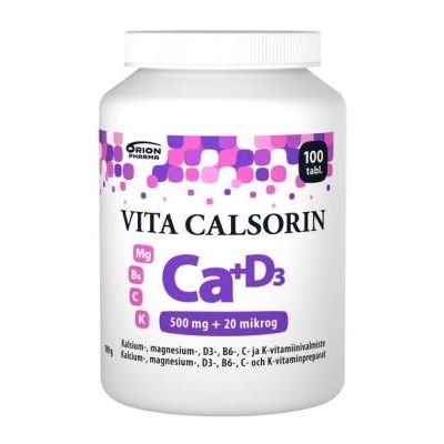 Vita-Calsorin 500mg + 20mikrog 100 tabl