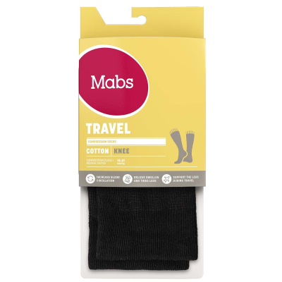 Mabs Travel tukisukka musta L 1 pari