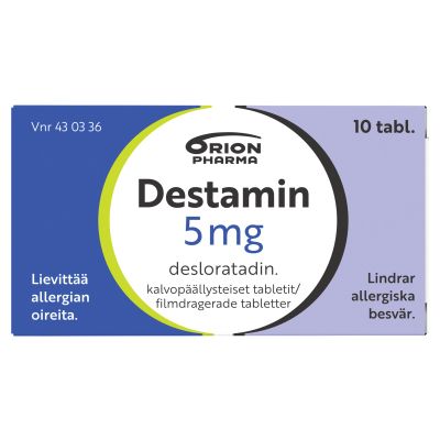 DESTAMIN tabletti, kalvopäällysteinen 5 mg 10 fol