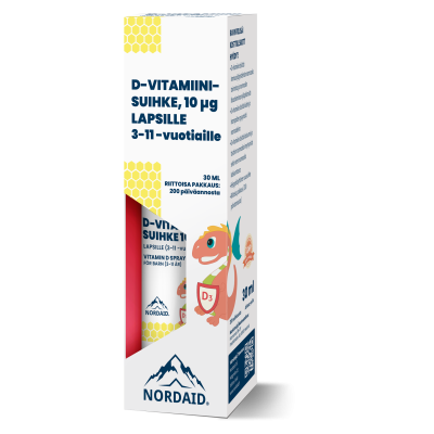 Nordaid 10 mikrog D-vitamiinisuihke lapsille 30 ml