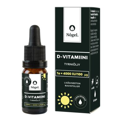 Nogel D3-vitamiini tyrniöljy 4000 IU/tippa 10 ml