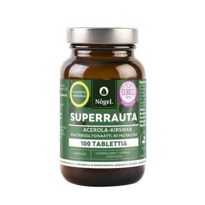 Nogel Superrauta Acerola-kirsikka 60 mg 100 tabl