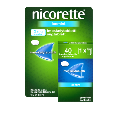 NICORETTE ICEMINT imeskelytabletti 2 mg 40 kpl