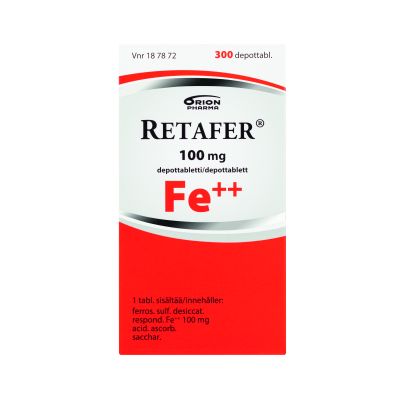 RETAFER depottabletti 100 mg 300 kpl