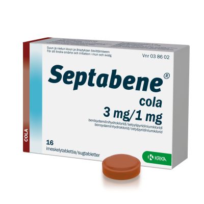 SEPTABENE COLA imeskelytabletti 3/1 mg 16 fol