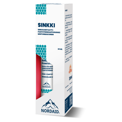 Nordaid Sinkkiasetaatti-pantoteenihapposuihke 30 ml