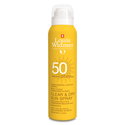 Widmer Clear & Dry Sun Spray 50 hajusteeton 200 ml