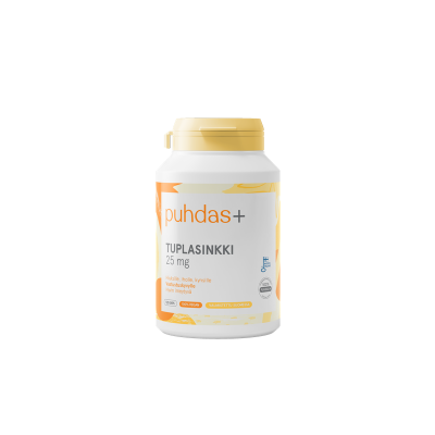 Puhdas+ Tuplasinkki 25 mg 120 vegekaps