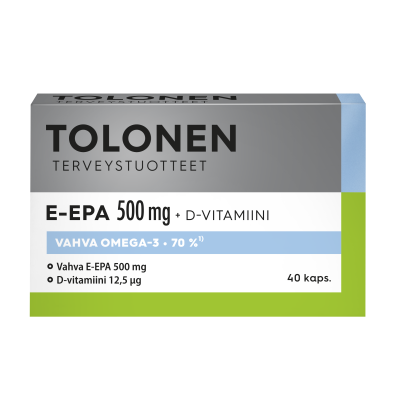Tolonen E-EPA kalaöljykapseli 500 mg 40 kapselia