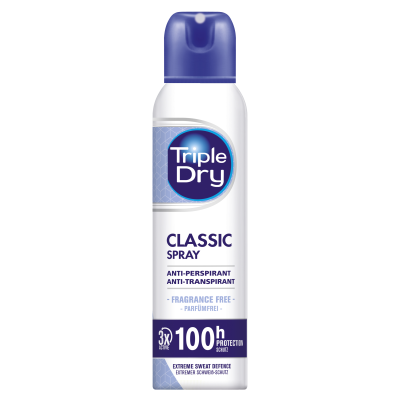 Triple Dry 100 h Classic Spray Antiperspirant tuoksuton 150 ml