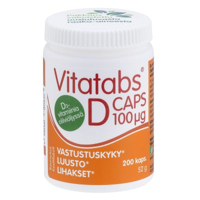 Vitatabs D-Caps 100 mikrog 200 kaps