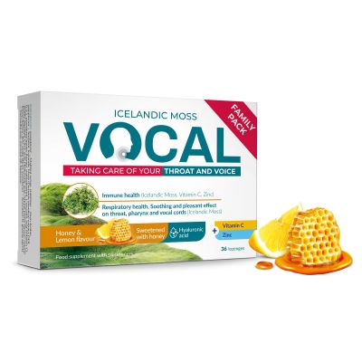 Vocal HA hunaja & sitruuna pastilli 24 kpl