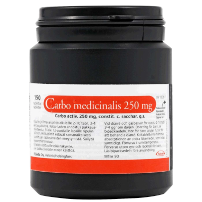CARBO MEDICINALIS tabletti 250 mg 150 kpl