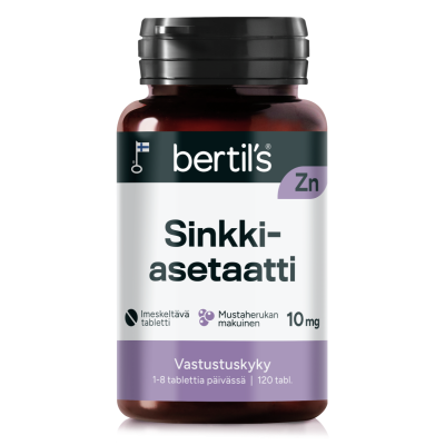 Bertils Sinkkiasetaatti 120 tabletti