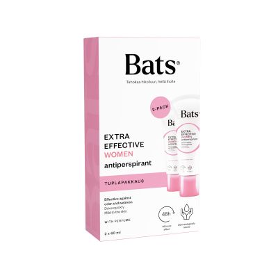 Bats Roll-on Women Antiperspirantti tuplapakkaus 2x60 ml
