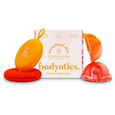 Bodyotics Reusable Menstrual Disc Set - Orange/Red 2 kpl