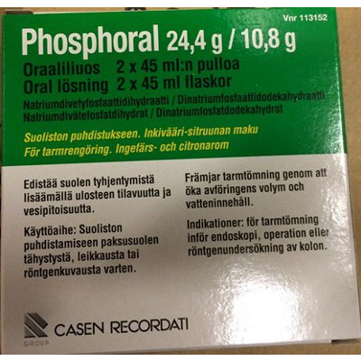PHOSPHORAL oraaliliuos 24,4/10,8 g 542/240 mg/ml 2 x 45 ml