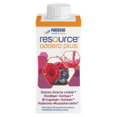 Resource Addera Plus Vadelma-Mustaherukka 4x200 ml