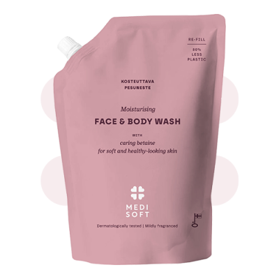 Medisoft Moisturising Face & Body Wash re-fill 550 ml