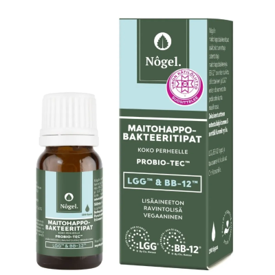 Nogel maitohappobakteeritipat, Probio-Tec, LGG, BB-12 8 ml