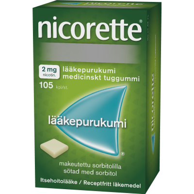 NICORETTE lääkepurukumi 2 mg 105 fol
