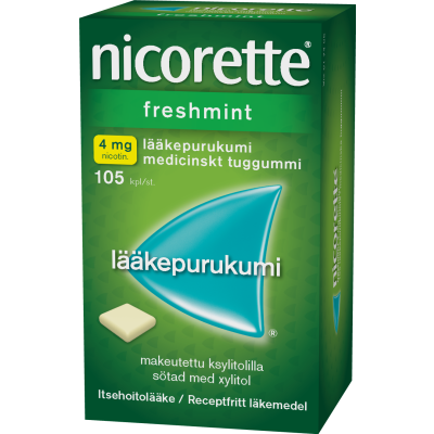 NICORETTE FRESHMINT lääkepurukumi 4 mg 105 fol