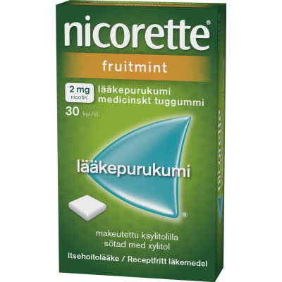 NICORETTE FRUITMINT lääkepurukumi 2 mg 30 fol
