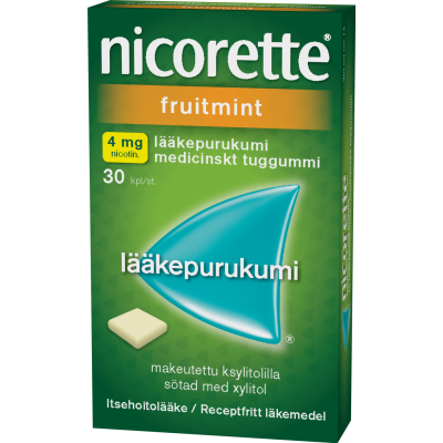 NICORETTE FRUITMINT lääkepurukumi 4 mg 30 fol