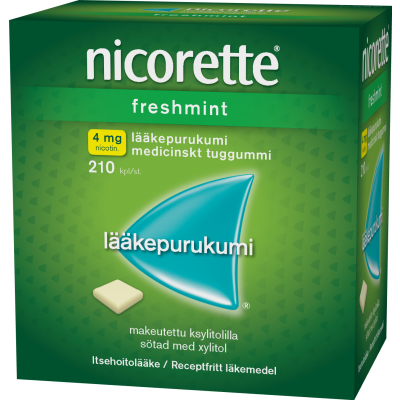 NICORETTE FRESHMINT lääkepurukumi 4 mg 210 fol
