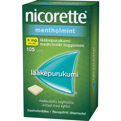NICORETTE MENTHOLMINT lääkepurukumi 4 mg 105 fol
