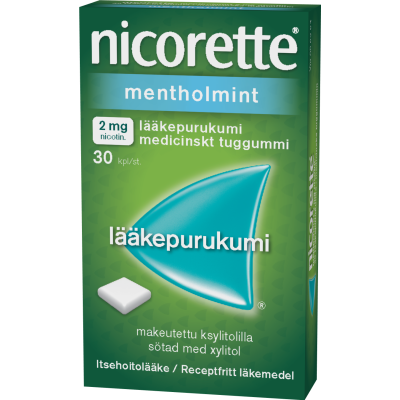 NICORETTE MENTHOLMINT lääkepurukumi 2 mg 30 fol