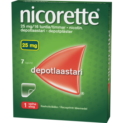 NICORETTE depotlaastari 25 mg/16 h 7 kpl